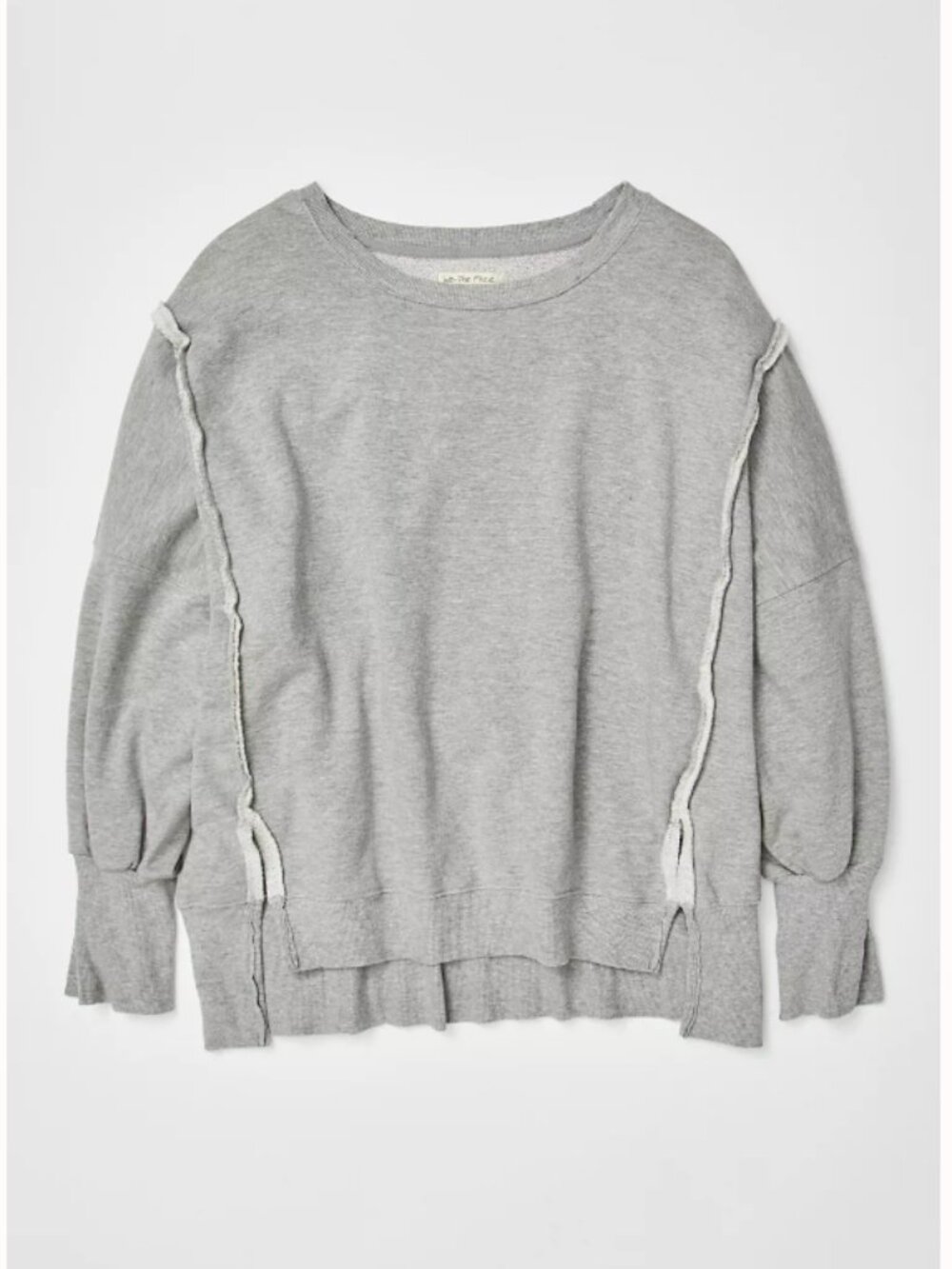 We The Free Camden Sweatshirt in Light Sand Heather Grey XS - Picture 10 of 10